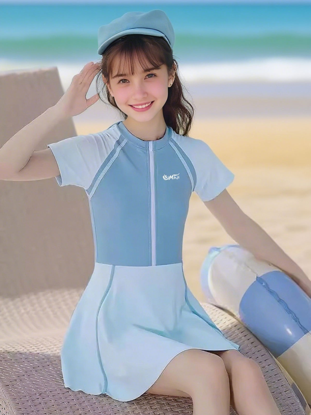 Traje de baño de una pieza para niños ropa de verano para niñas 2022 nuevos niños grandes y lindos niñas Princesa traje de baño de entrenamiento de secado rápido moda