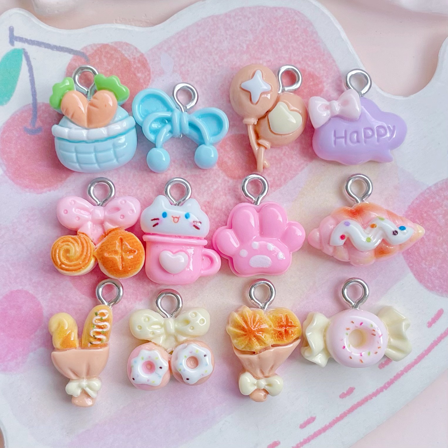 3g Weight Pendant Jewelry Making Type 12 * 14mm Jewelry Making Size DIY Jewelry Accessories Classification 1 Piece Quantity Resin Material Cartoon, Fruit, Donuts Pattern All Seasons Season Polished Finish Cute Style 1 Piece 12 * 14mm Resin Cartoon Fruit Donuts Polished Pendant DIY Jewelry Accessories 16