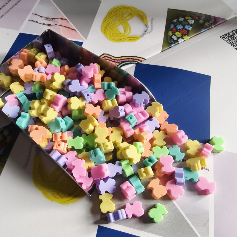 DIY Cartoon Cute Small Animal Soft Pottery Clay Beads Sliced Handmade DIY Bracelet Bracelet Necklace Accessories
