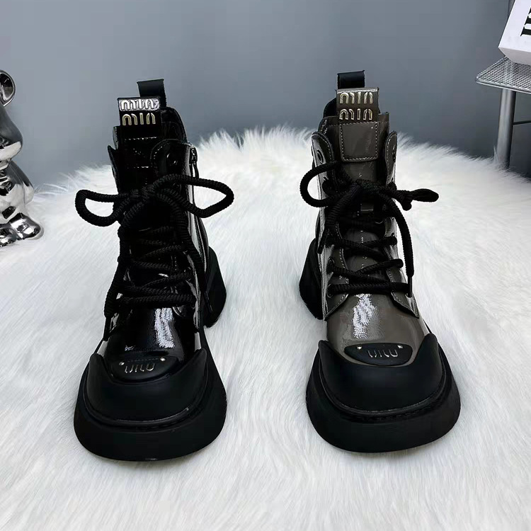 2026 Autumn and Winter New Style Fleece-Lined Martin Boots Versatile Round-Toe Cotton-Padded Warm Soft-Soled Non-Slip Trendy Women's Boots