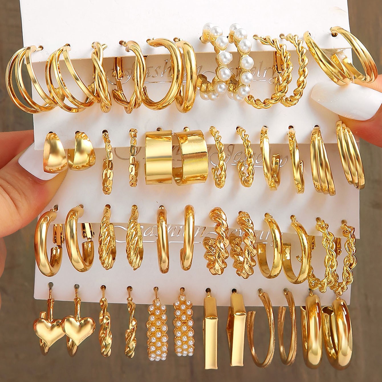 1 Set INS Style Fashion Geometric Metal Women's Earrings display picture 1