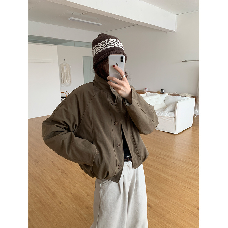 黄峥韩系宽松加厚棉服外套女秋冬新款百搭保暖夹克棉袄上衣541091