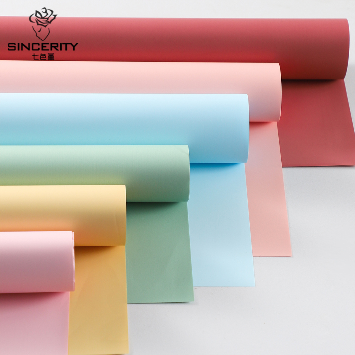 7 colores cordier sólido papel 8 hilos engrosado impermeable sólido papel floral floral florista embalaje de flores DIY embalaje