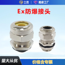黄铜Ex电缆接头IP68格兰头PG填料函密封固定头电线新能源适配双头
