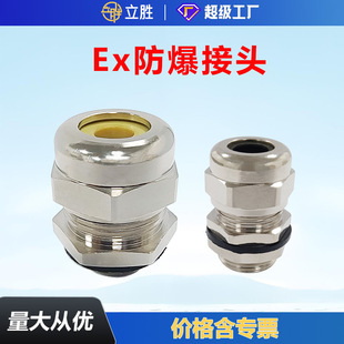 黃銅Ex電纜接頭IP68格蘭頭PG填料函密封固定頭電線新能源適配雙頭