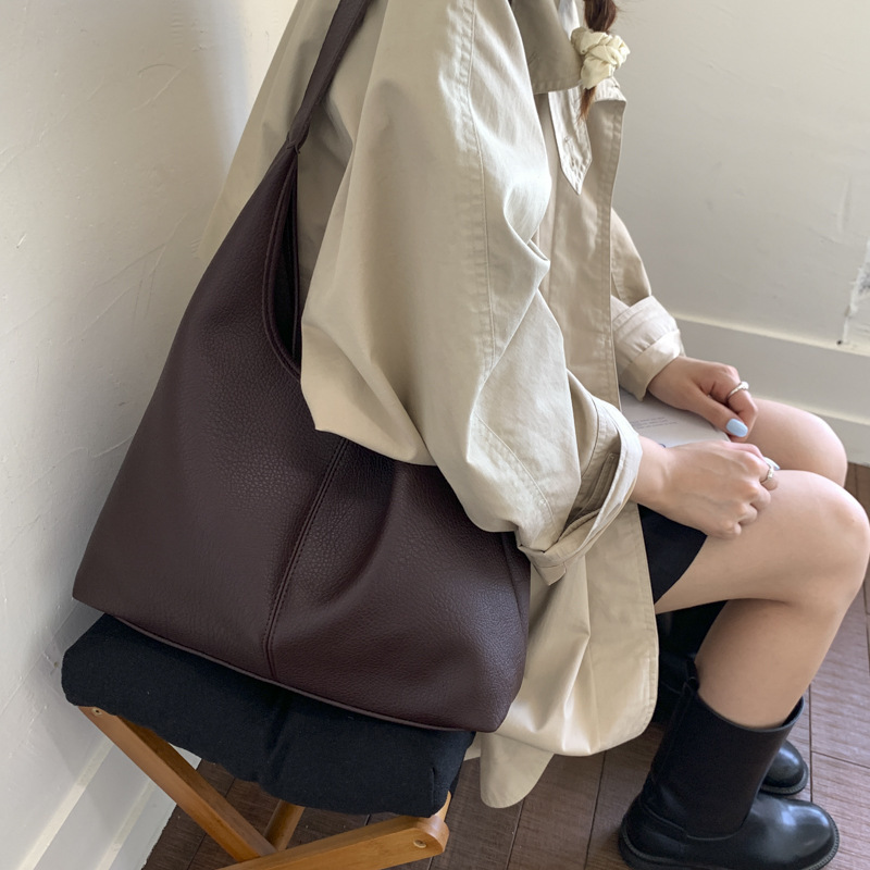 复古小众腋下大包包女2025秋冬新款潮韩国托特包百搭大容量单肩包|undefined