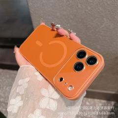 适用iPhone17Pro磨砂肤感磁吸充电手机壳苹果16秒变17大视窗全包