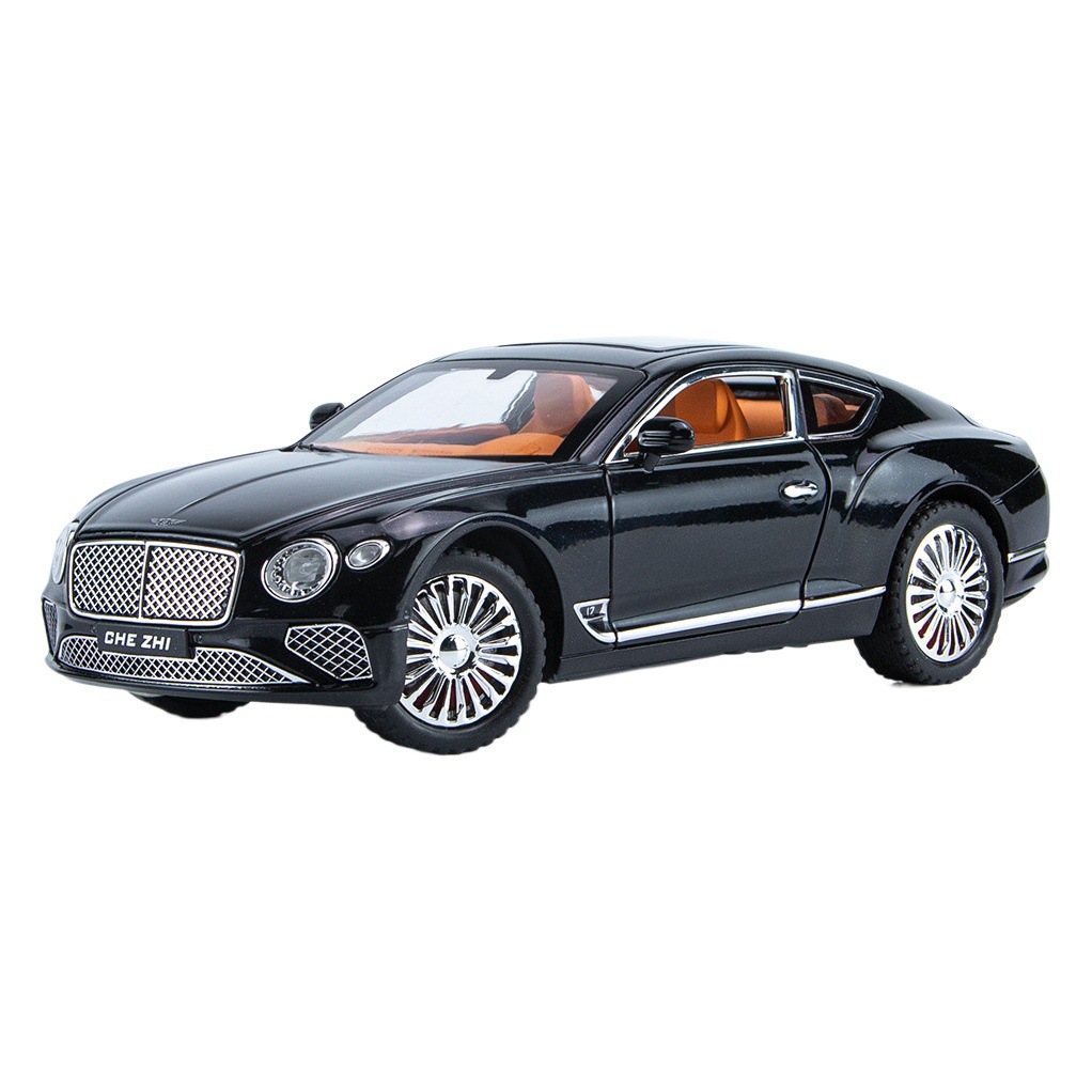 Coche de aleación modelo de coche 1:24 europeo GT coche deportivo con sonido y luz tira de juguete batería música modelo decoración colección