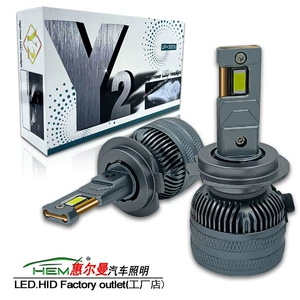 Factory direct Y2 high-power double copper tube car LED headlight H7H4H113570 highlight spotlight rarely after-sales