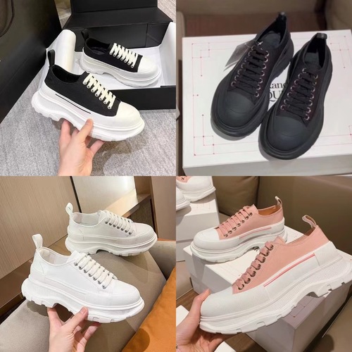 McQueen high-top canvas shoes, Naza same style white women's shoes, thick soles, built-in height, dad shoes, moccasin shoes