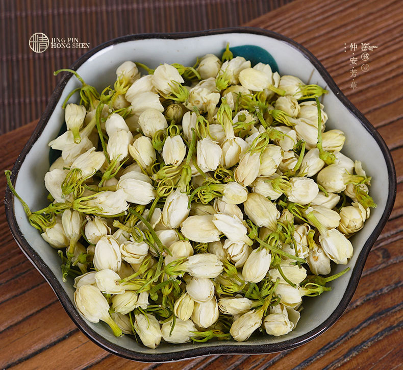 Dried Jasmine Flowers (Jasminum sambac) — 30g Jar, Half-Open Food-Grade Floral Tea quality and texture