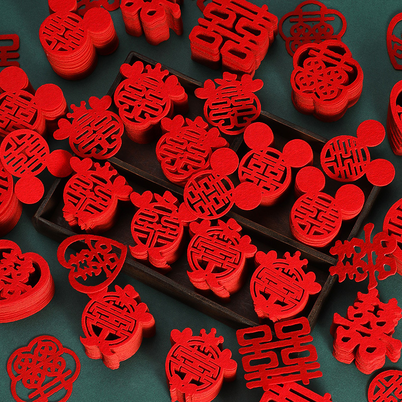 Wedding supplies for happiness, hand-thrown wedding decorations, wedding room preparation, pre-wedding happiness, wedding arrangements, wedding character stickers, engagement small decorations