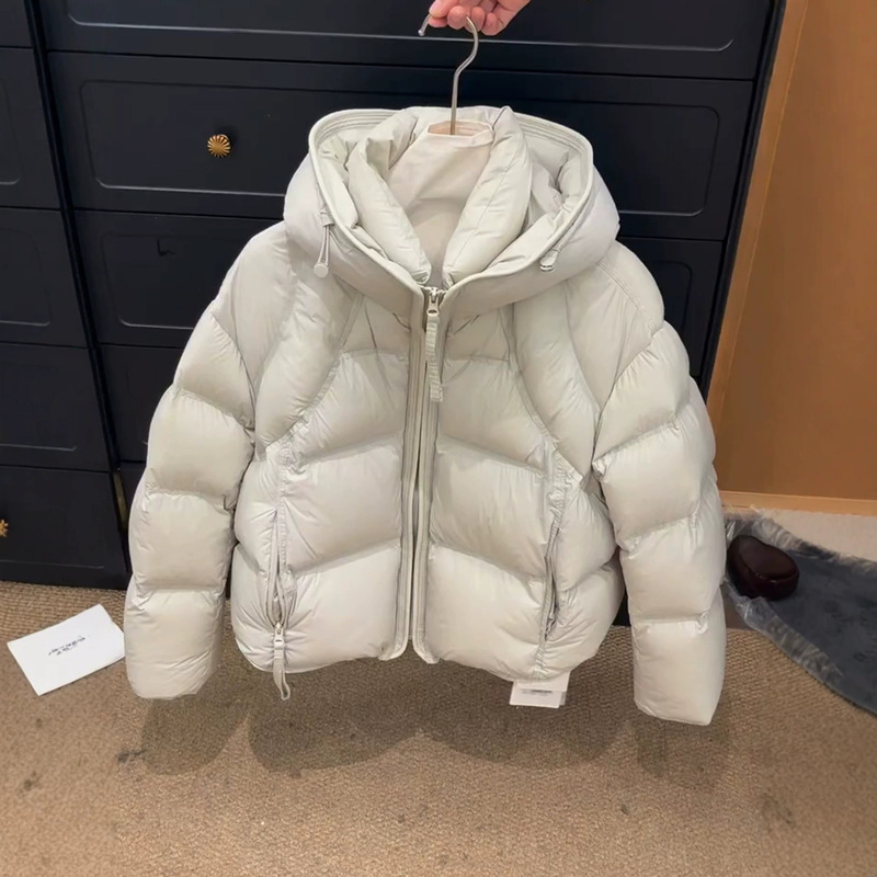Puff hooded 95% white duck down jacket for women, 2026 winter new style, short warm high-end coat for petite individuals Puff hooded 95% white duck down jacket for women, 2026 winter new style, short warm high-end coat for petite individuals