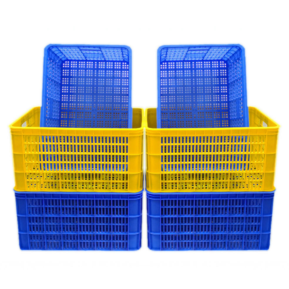 塑料周转箩镂空物料筐重叠塑胶箩漏水仓储收纳框运输蔬菜箩水果箩