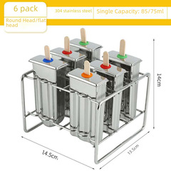 Ice Cream Mold 304 Stainless Steel Dual-Slit Popsicle Mold Commercial Ice Cream Mold Ice Making Box Manufacturer Wholesale
