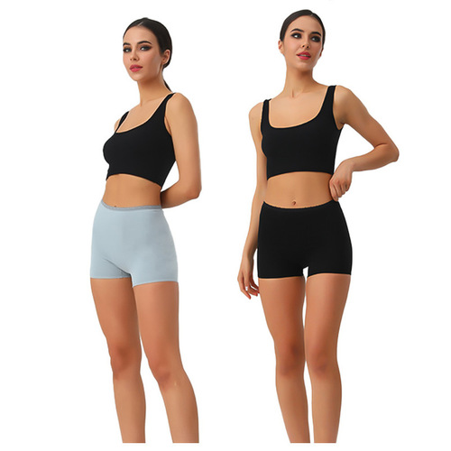 European and American large size pure cotton women's underwear 40-count combed cotton straight-leg pants comfortable and safe pants anti-transparent leggings