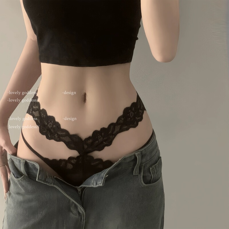 Fairy and desire ~ leak lace super beautiful! Pure sexy lace hollow strap low waist underwear women's 2024