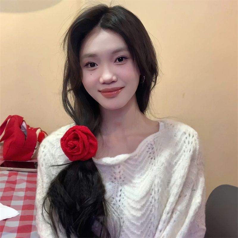 59#빨간 장미 소장 머리끈