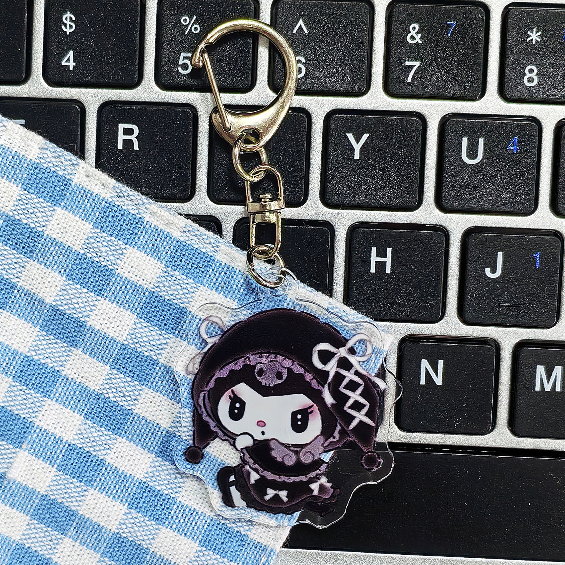 クロミ美楽ティ小衆暗黒風アクリルキーホルダー少女心三麗鴎カップルストラップアクセサリー