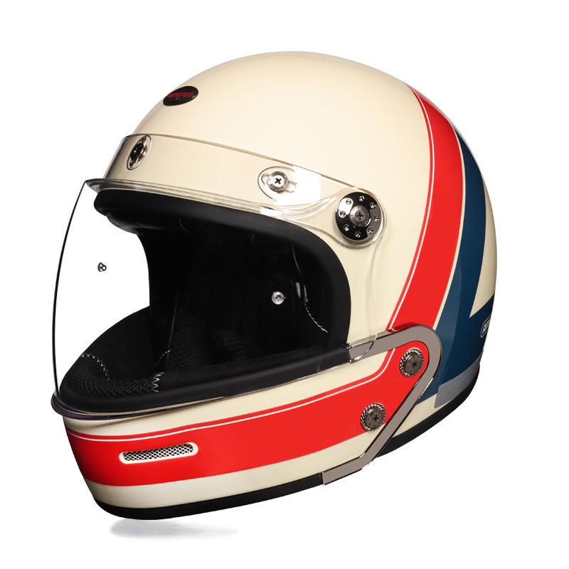 3C certificado retro 3/4 personalizado barbilla de cuero desmontable casco pequeño casco de motocicleta motocicleta motocicleta motocicleta