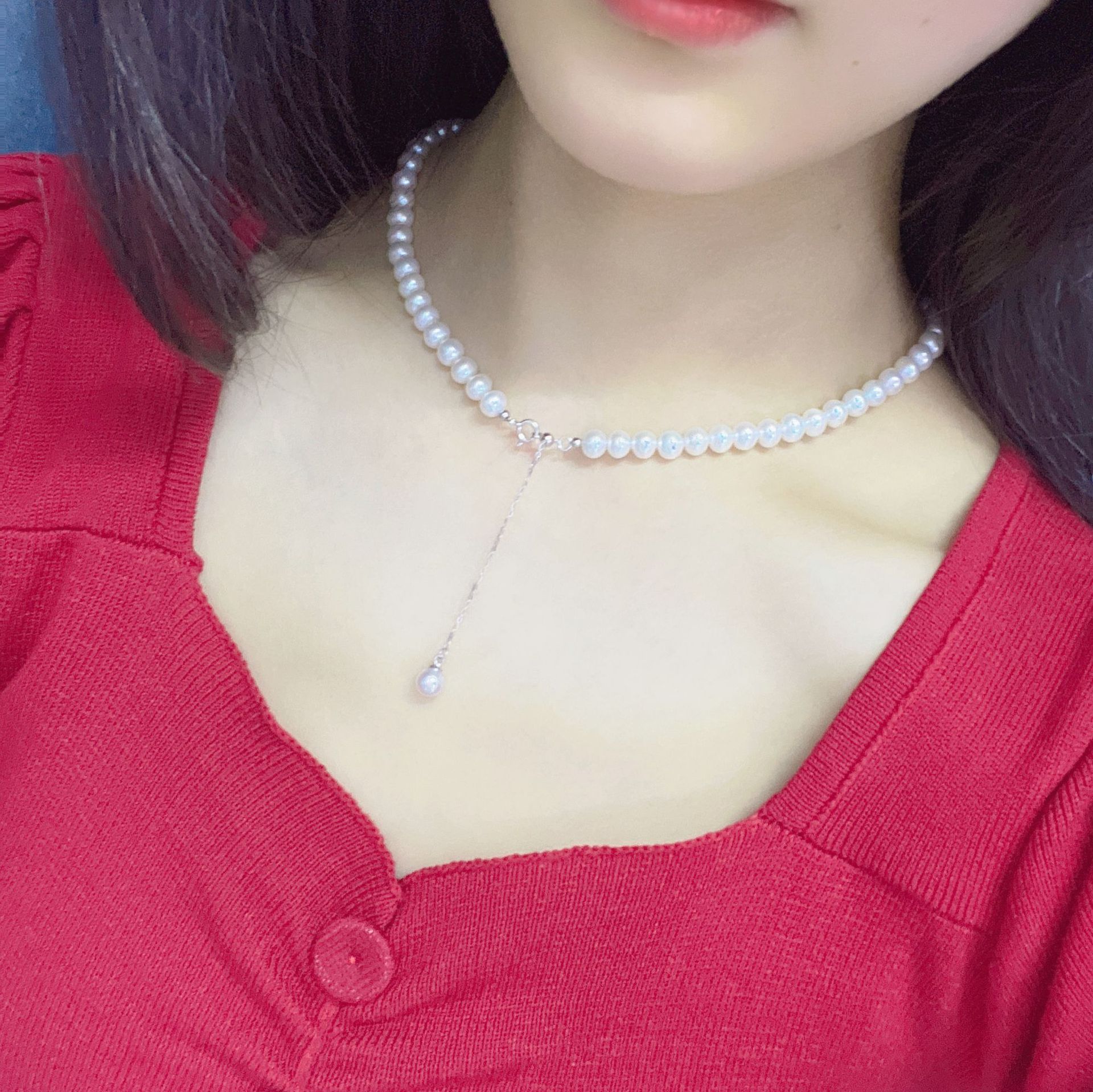 ��������S925��6mmԲ�޺���Ȼ��ˮ������������������