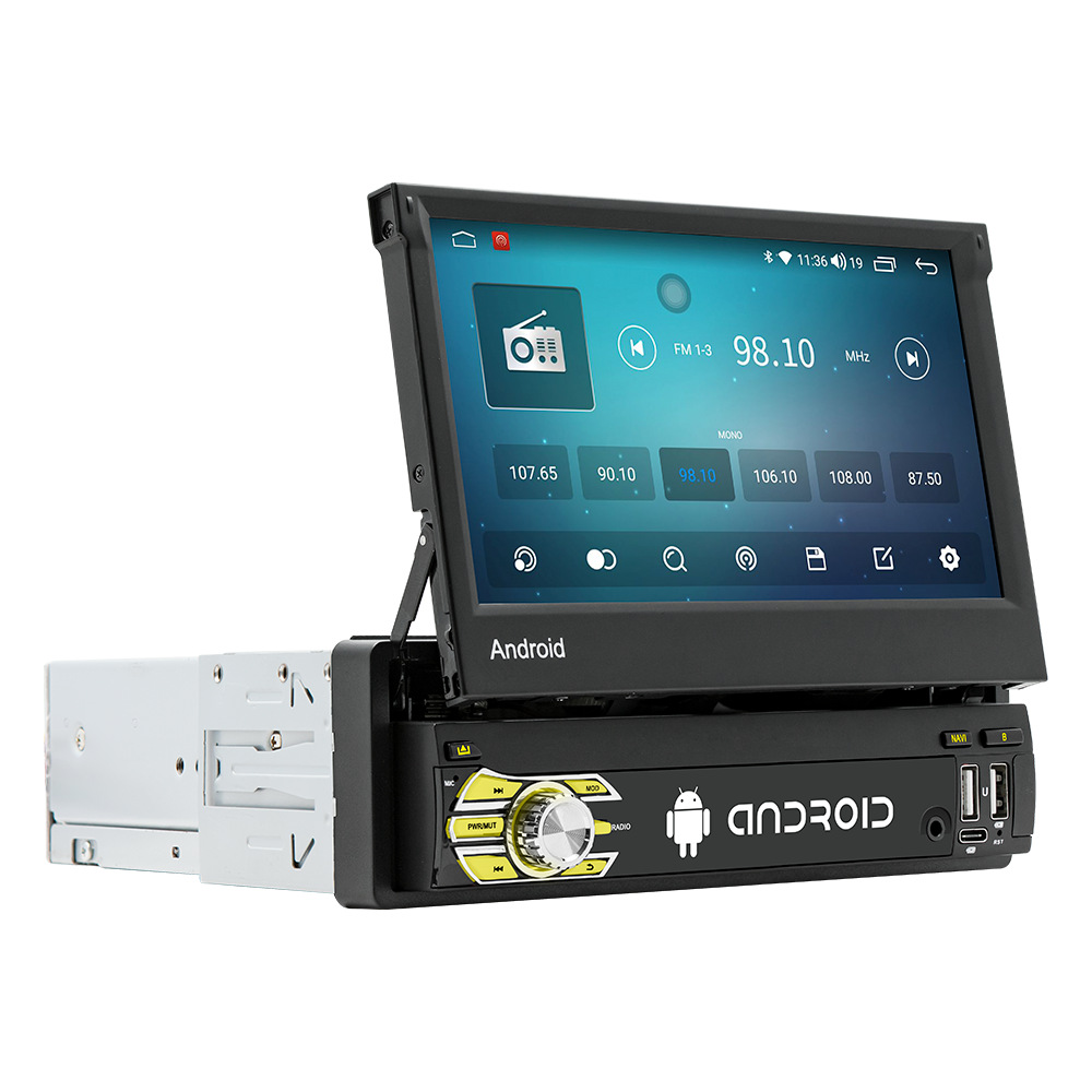 7 pulgadas de una sola pantalla telescópica navegación de automóviles Android Fang Yitong ocho núcleos de alta definición imagen de marcha atrás máquina de control central