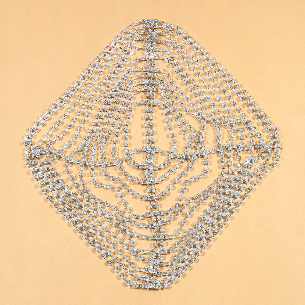 Amazon Venta caliente de las mujeres rhinestone pelo cadena partido moda diamante completo multi-capa accesorios para el cabello tocado mujer headwear