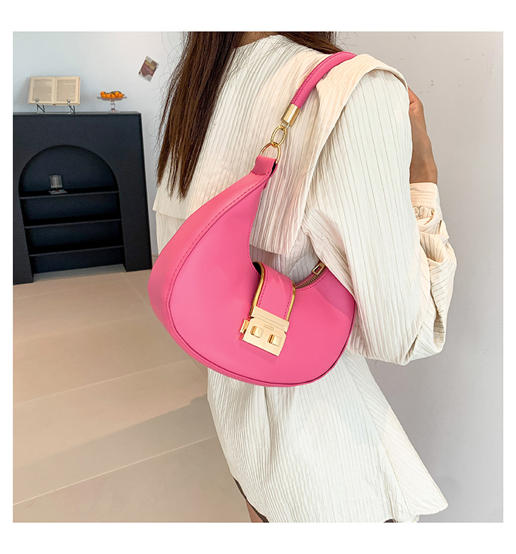 Retro Shoulder Bag For Women Crescent Armpit Bag Candy Colour_voghion.com