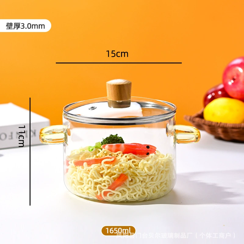 Высокотемпературный стеклянный горшок для говяжего/мясного рагу из боросиликатного стекла, универсальная прозрачная пароварка для газовой плиты, жаропрочный, небольшой глиняный горшок, мини-супник