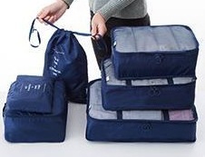 Viaje de siete piezas bolsa de almacenamiento ropa organización bolsa de embalaje equipaje de viaje ropa interior bolsa de almacenamiento al por mayor