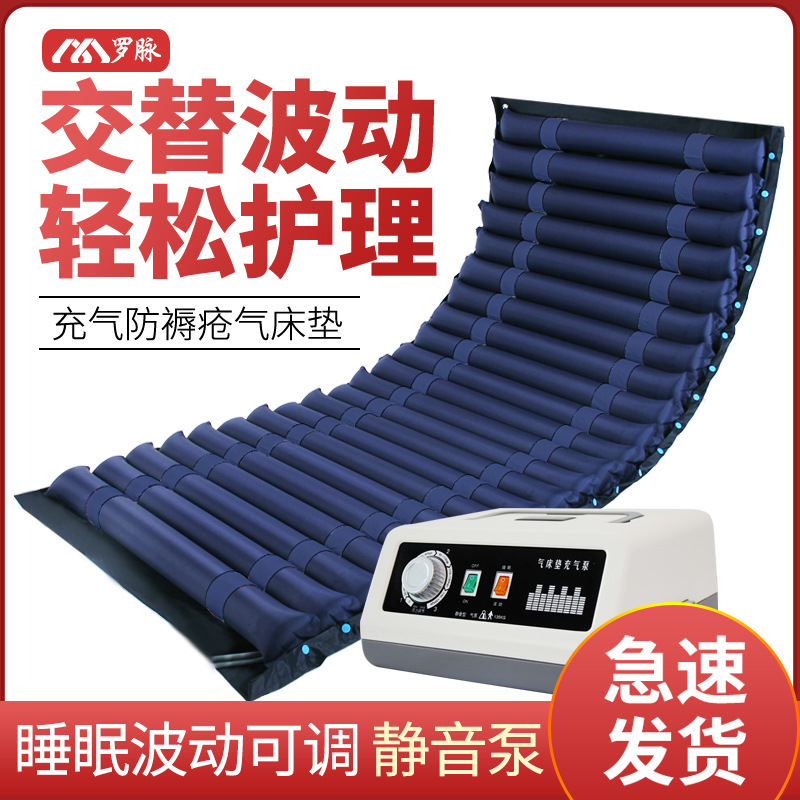 Luomai Anti-Decubitus Air Mattress Inflatable Mattress for Turning over and Lying in Bed for Paralyzed Patients, Anti-Pressure Sore Air Mattress with Home Air Pump