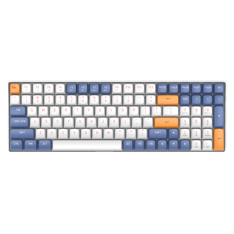 Aigo A100 Teclado mecánico inalámbrico Oficina e-sports juego eje amarillo eje verde Cableado Universal de dos colores keycap