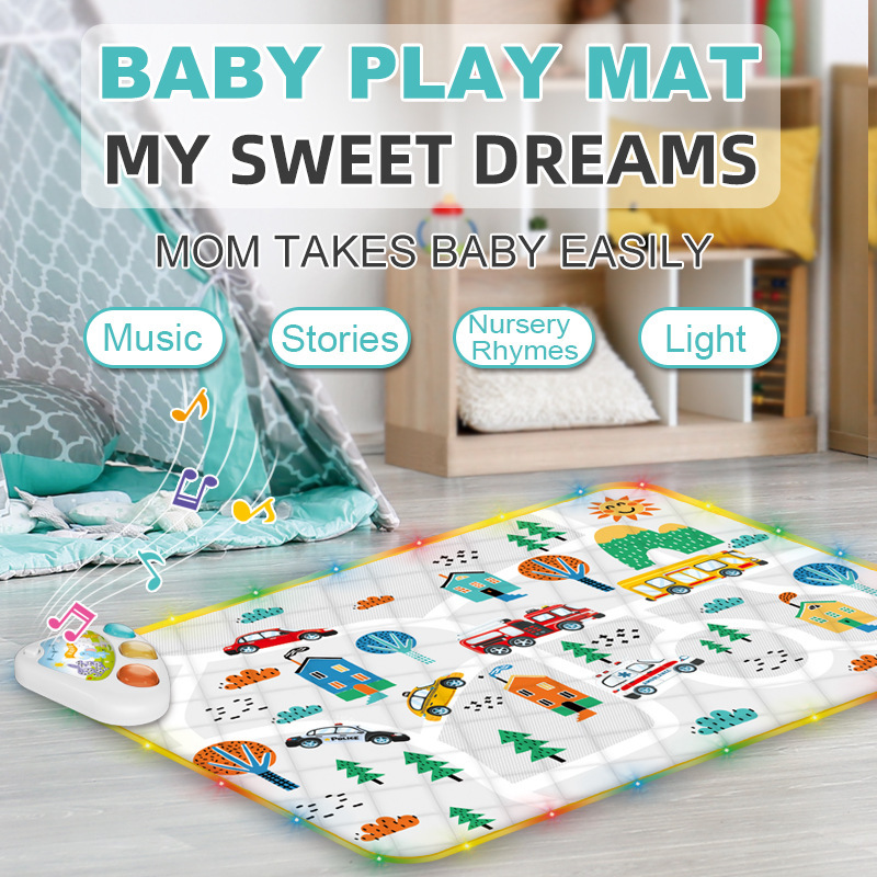 Baby Music Early Education Toys 0-36 Months Newborn Baby Game Mat Cross-Border Hot Selling Cushion Ys2609C