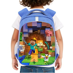 Новый школьный рюкзак для учеников начальной школы Minecraft, милый детский рюкзак большой вместимости, устойчивый к пятнам и высококачественный полиэстеровый рюкзак