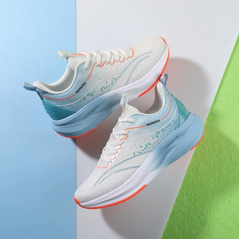 Спортивная обувь, новинка 2024, легкие кроссовки с амортизацией и отскоком, дышащая сетчатая обувь для пар, модная модная мужская обувь с градиентом