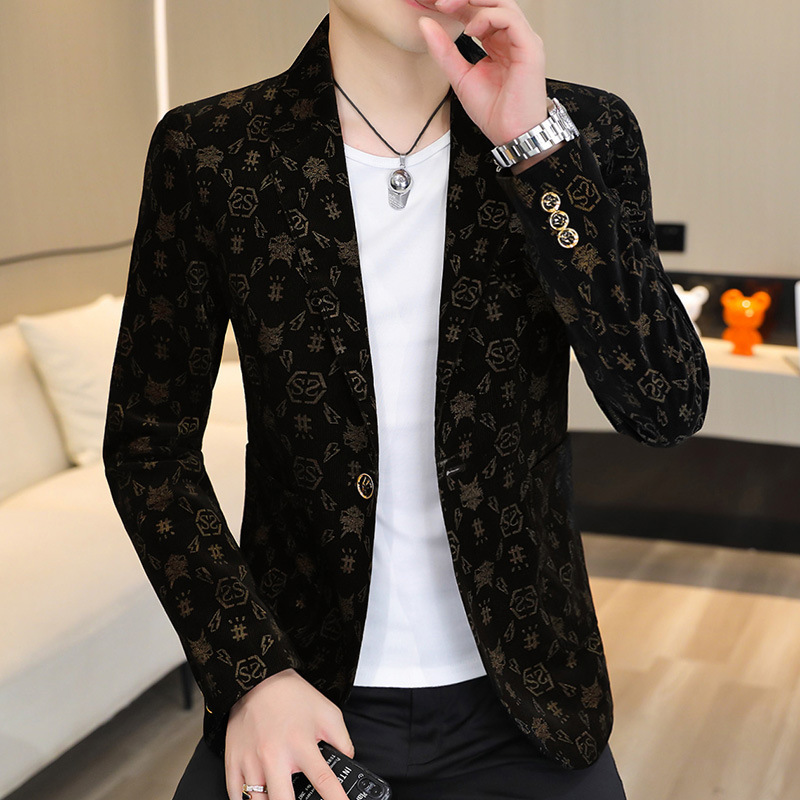 Casual Suit Men's Korean-style Business Men's Jacket Top 2024 New Plus Size Youth Fatty Small Suit