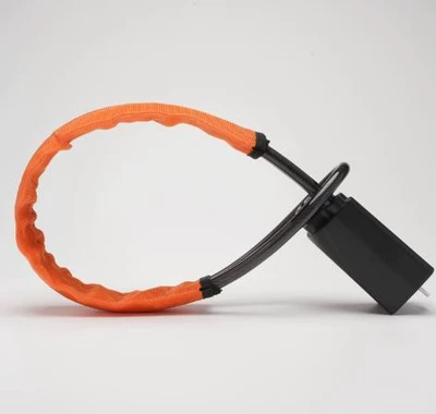 Belt Buckle Lock, Retractable Steel | Car lock - orange