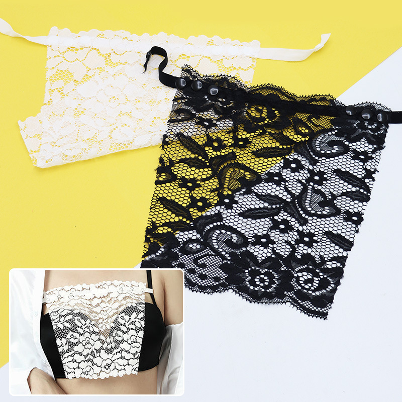 Anti-light artifact one-piece fake collar tube-wrap chest sexy lace neckline fixed breast-covering cloth neckline Anti-light artifact one-piece fake collar tube-wrap chest sexy lace neckline fixed breast-covering cloth neckline