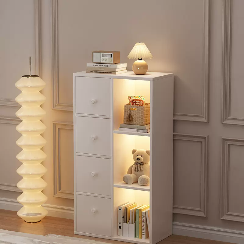 书架落地学生置物架简约家用转角多层收纳置物柜简易小型飘窗书柜