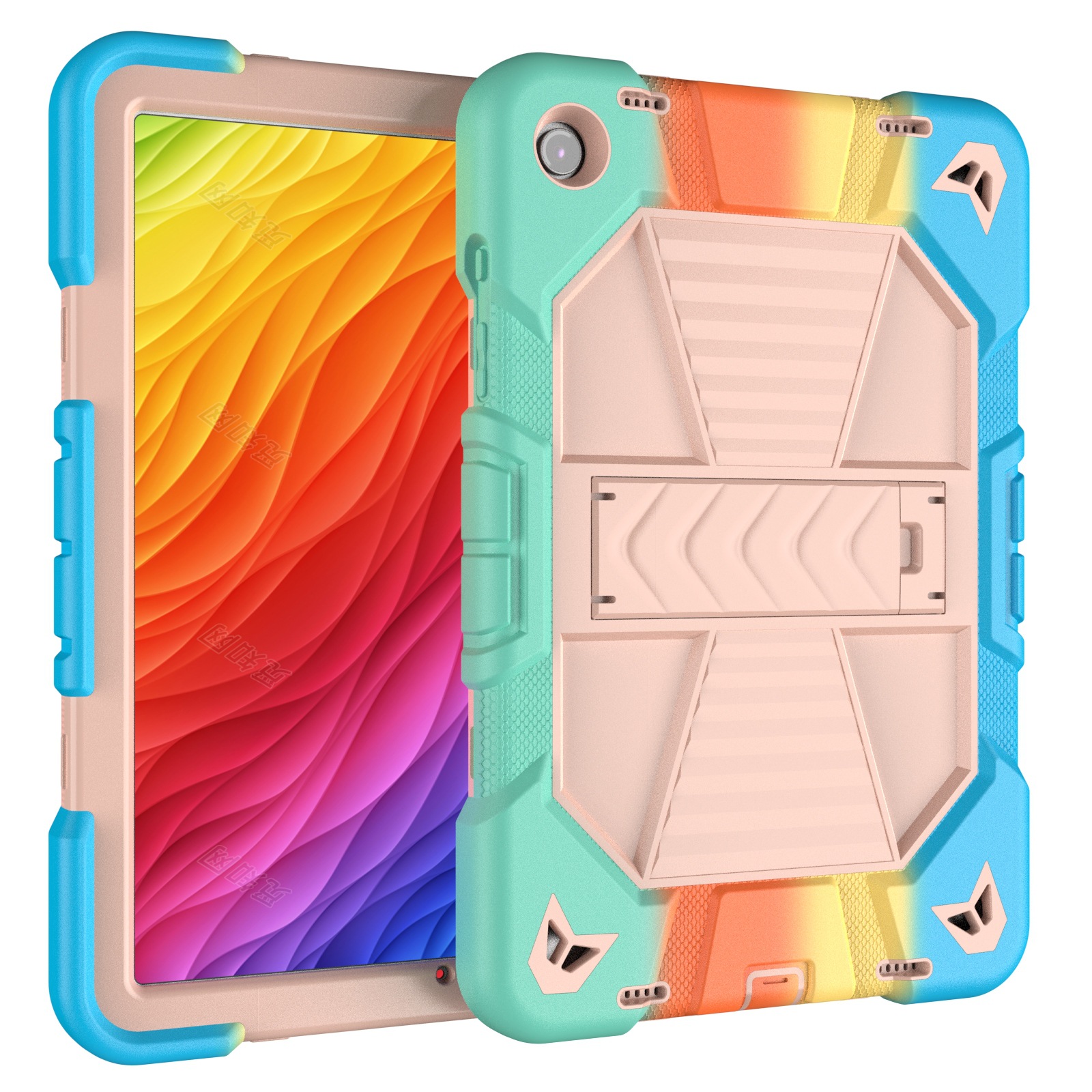 Suitable for Samsung Tab A9+ Tablet Protective Cover A9Plus Silicone Stand Kidsren's Anti-Fall Shell, Light and Portable