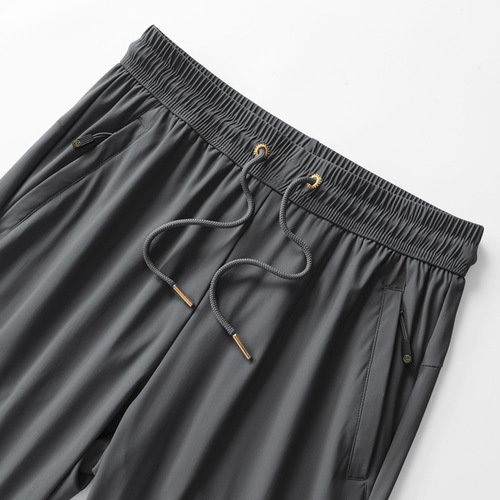 FICAKLON Summer Ice Silk Casual Pants Stretchy Sporty Fashion Loose Quick-dry Breathable 23388
