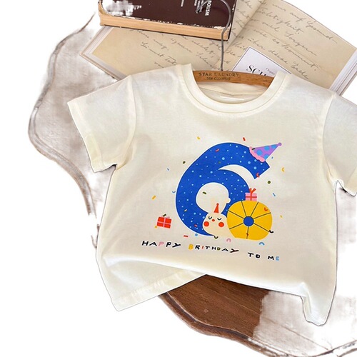 Cotton Children's Cartoon Print Short Sleeve T-Shirt for Boys Summer Clothes for Girls Baby Half Sleeve Summer Style Children's Clothing