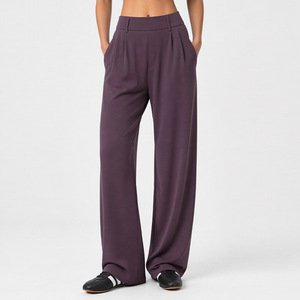 AYM043875 Wide-Leg Pants Breathable Slim-Fit Straight-Cut Trousers Aoyema wholesale