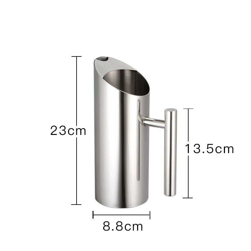 饭店不锈钢凉水壶大容量冷水壶大号冻水壶啤酒洋酒调酒扎壶酒吧