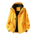 新款连帽冲锋衣同款春秋韩版潮流防风保暖情侣登山服时尚外套男女