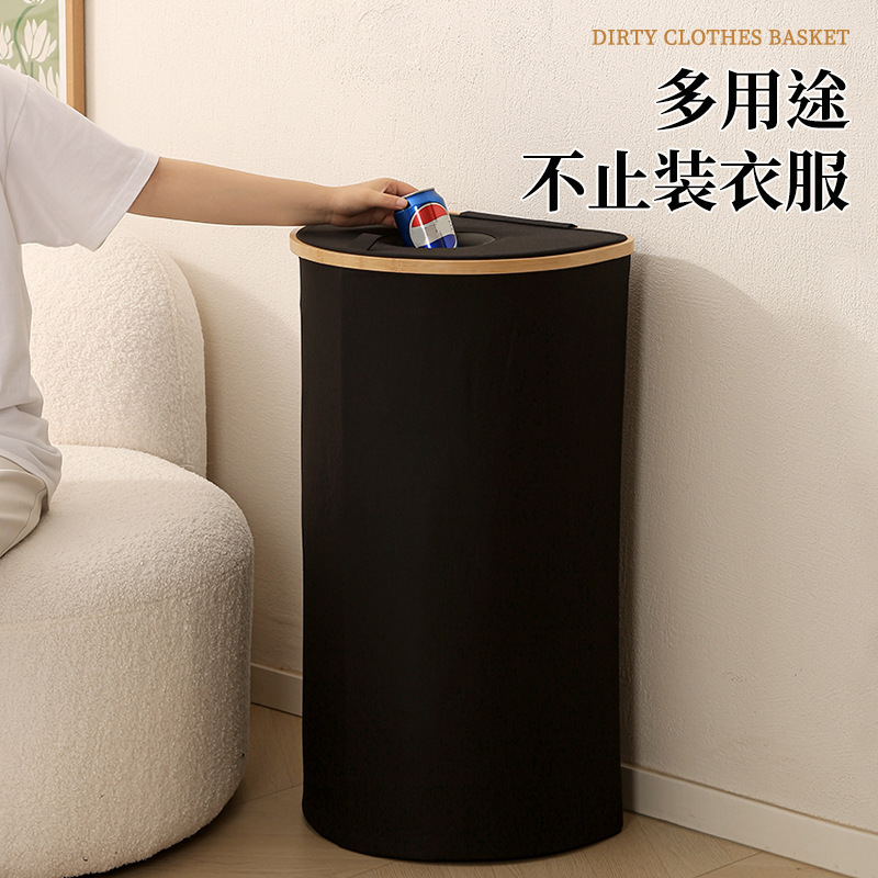 跨境收纳篮多功能浴室衣物杂物收纳筐可折叠大容量带盖防水脏衣篮|undefined