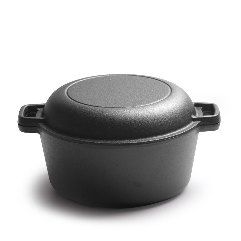 26cm de hierro fundido casero de doble propósito de cocina de