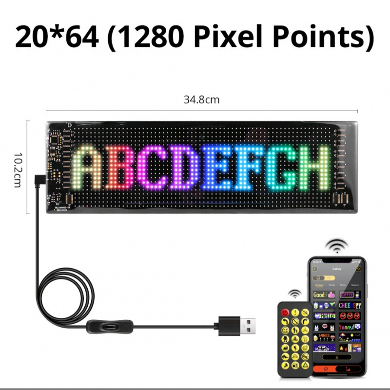 Vehículo eléctrico de motocicleta flexible LED pantalla de publicidad LED pantalla suave APP pantalla de pantalla Bluetooth montada en el vehículo