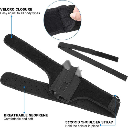 Chloroprene Rubber Underarm Gun Holster Diving Material Concealed Tactical Glock Holster ambidextrous tactical gear