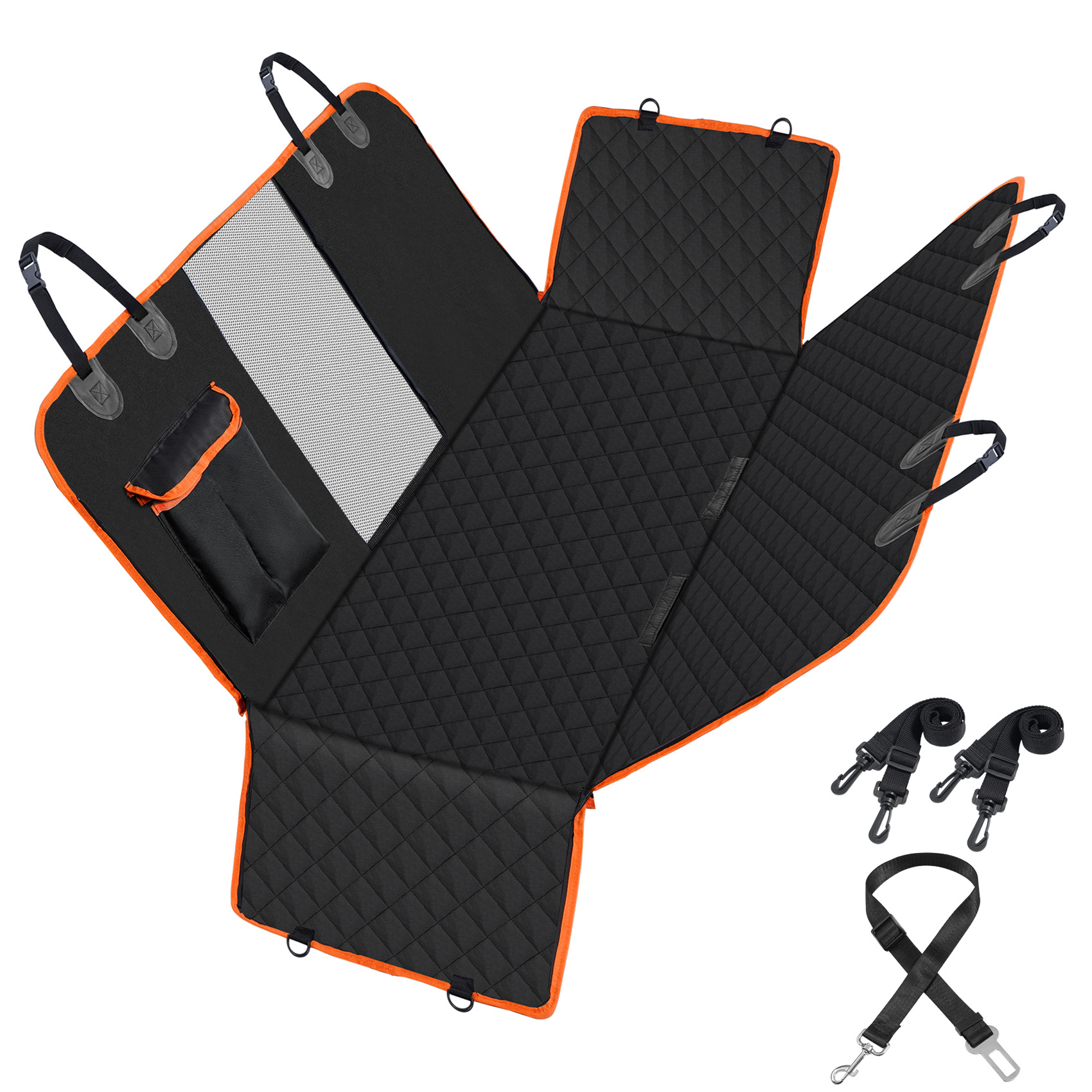 Almohadilla para mascotas para automóvil Gran puerto de red desmontable resistente al desgaste